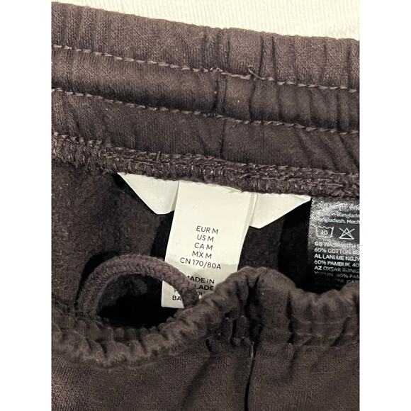 H&M Black Flared Loose Sweatpants Joggers Mens M - Picture 3 of 3